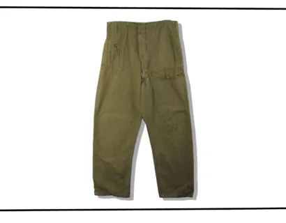 British Army Green Denim Pants 1930s