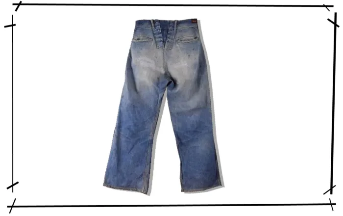 Lee Back Lace up Denim Pants