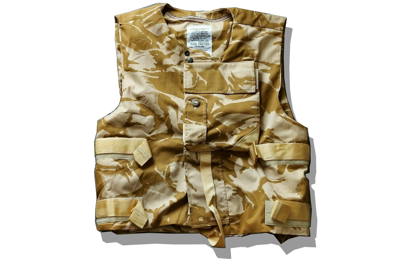 British Army Desert DPM ECBA Plate Carrier Body Armour Vest