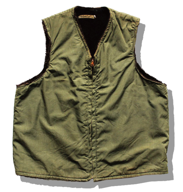 US NAVY Alpaca Liner Deck Vest 40s Front