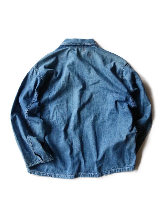 Pull over denim jacket 1930 us army Back