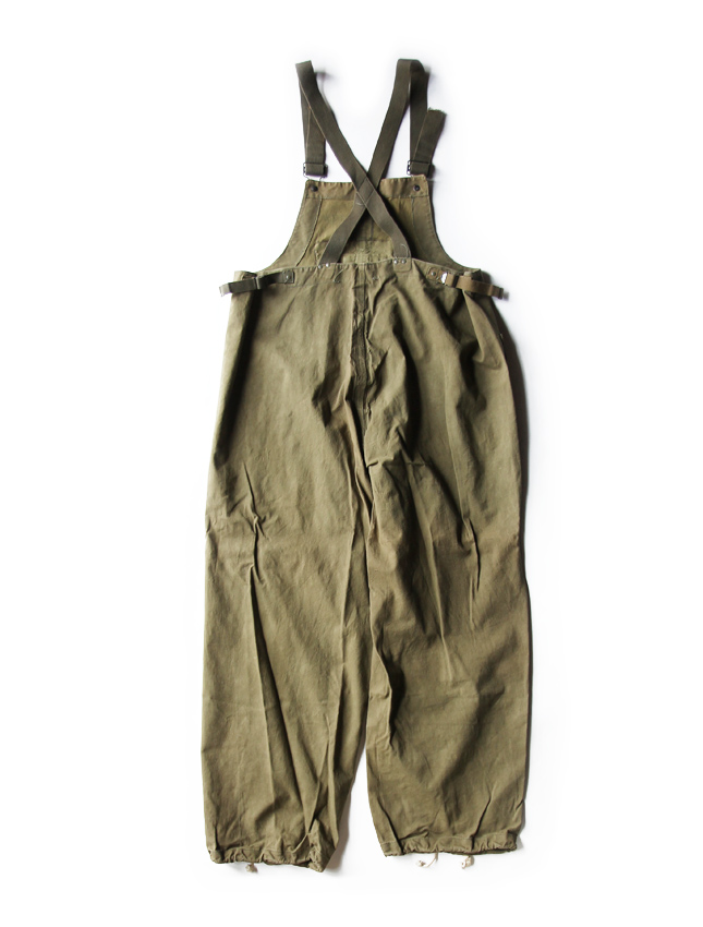 US NAVY Rain Bib Pants 1940s Back