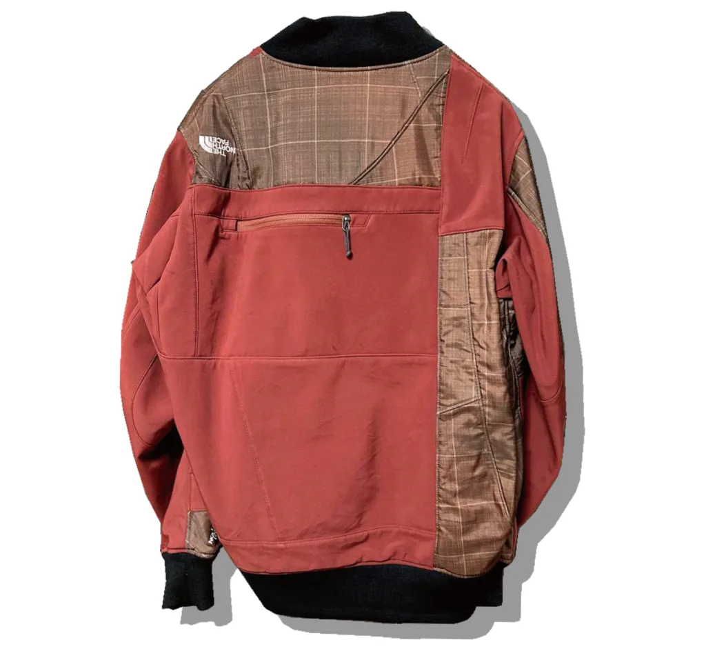 Oldpark ma-1 Flight Jacket RED Northface Reconstructed Back