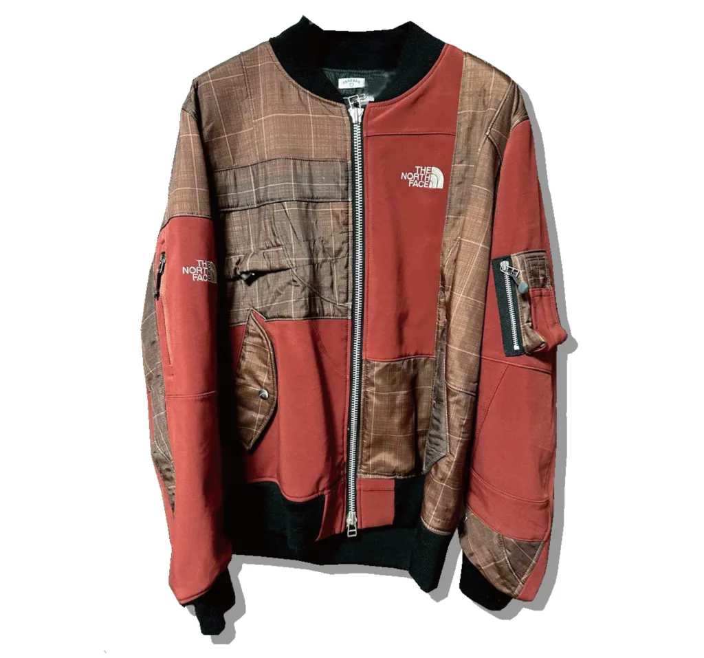 Oldpark ma-1 Flight Jacket RED Northface Reconstructed Front