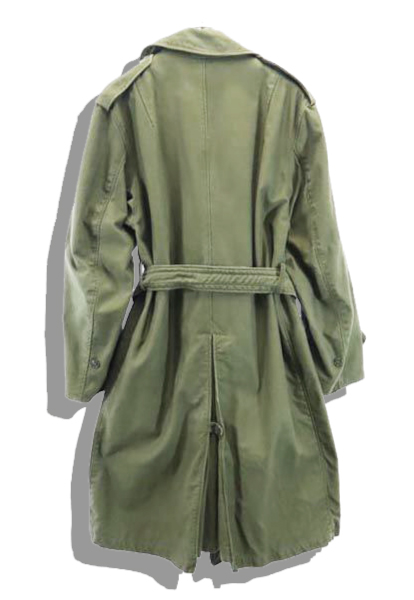 US Army M-54 Trench Coat Back