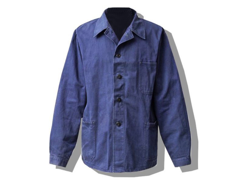 German Army BW Cotton Work Jacket Blue Front