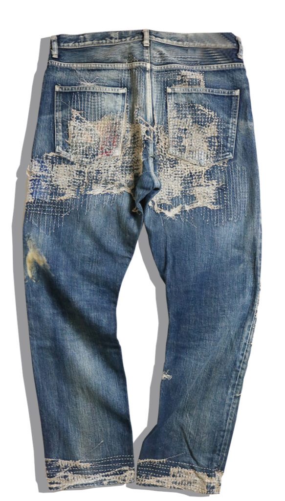 Boro Denim Pants Back