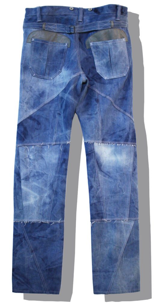 NAVYFACTORYLAB® KANGWOOK KIL 2016-Spring Summer Grotesque PatchWork Denim Pants Front