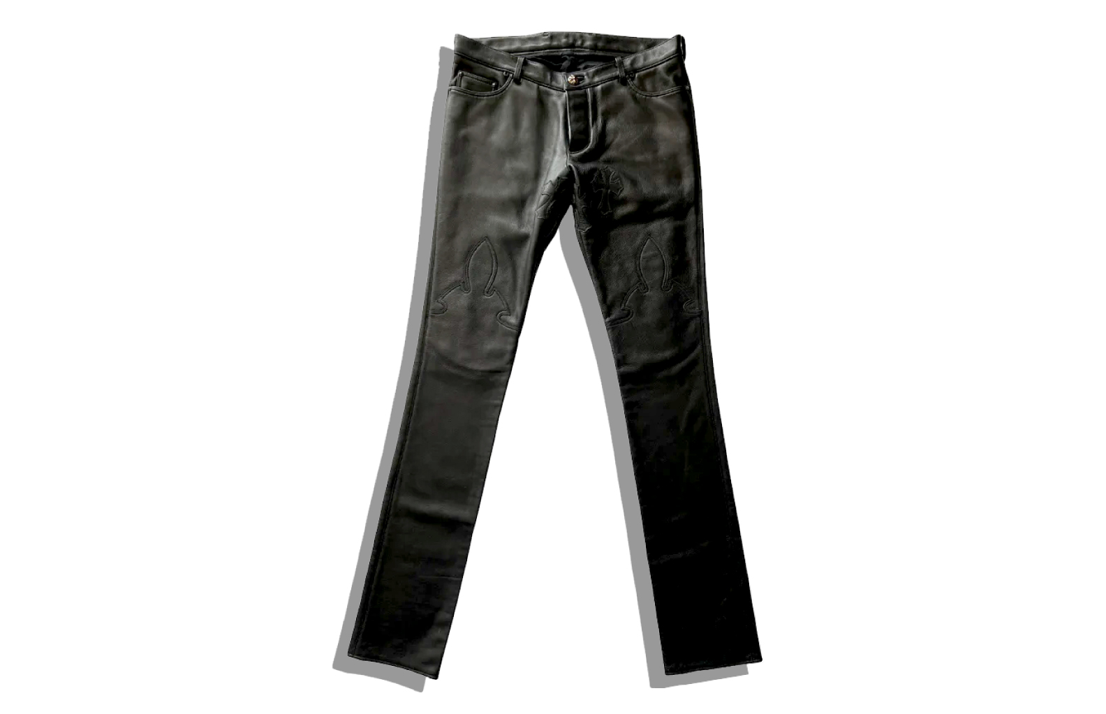 Chrome Hearts Custom Leather Cross Pants