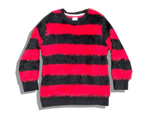 Number (N)ine Red Striped Mohair Sweater