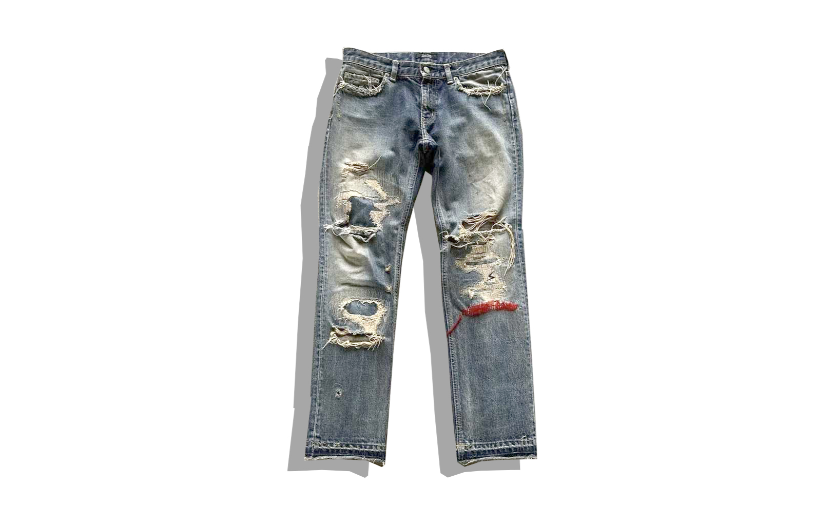 Undercover 68 Red Yarn Denim Pants 2009 AW Front