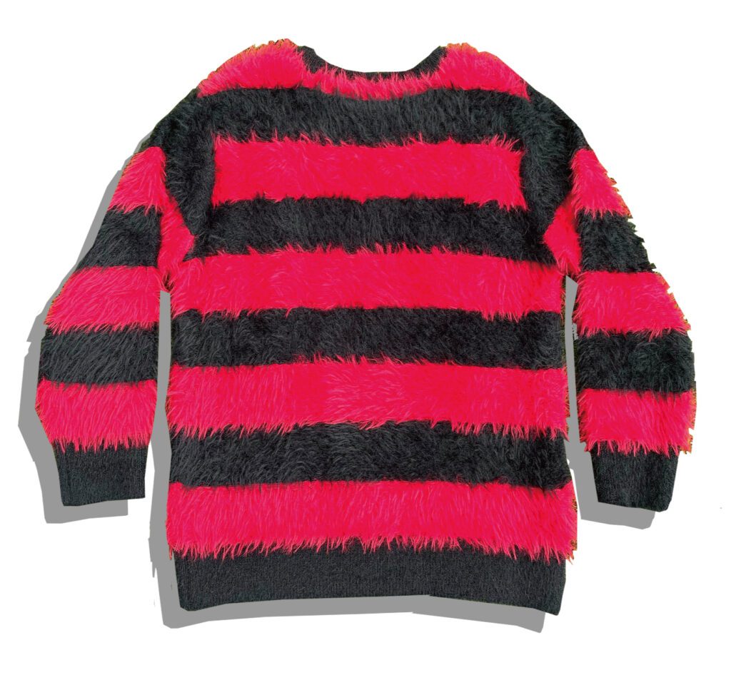 Number (N)ine Red Striped Mohair Sweater Back