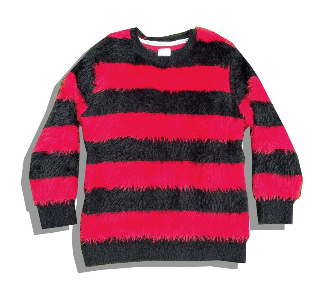 Number (N)ine Red Striped Mohair Sweater Front