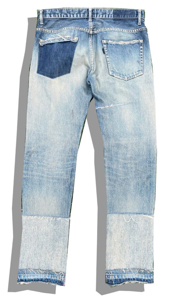 Undercover 68 Denim Pants Blue Yarn Back