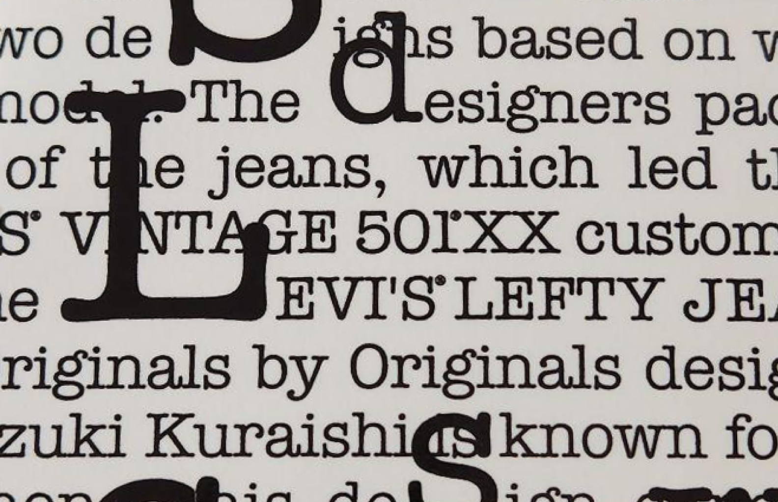 Levi's Lefty handed by Takahiro Kuraishi Label