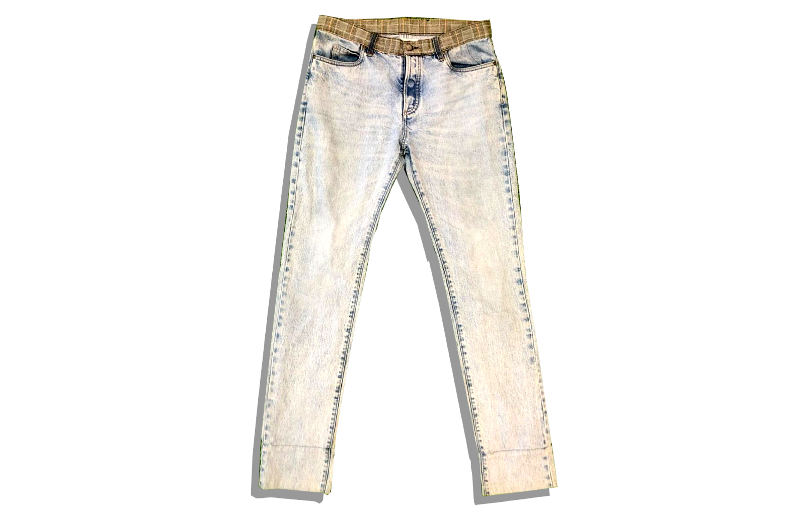 Maison Martin Margiela Blue Two tone Denim Pants Artisanal 2004 reedition Front