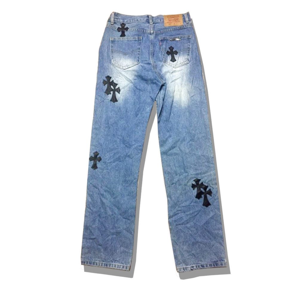 Chrome hearts Denim pants levis 517 base Back