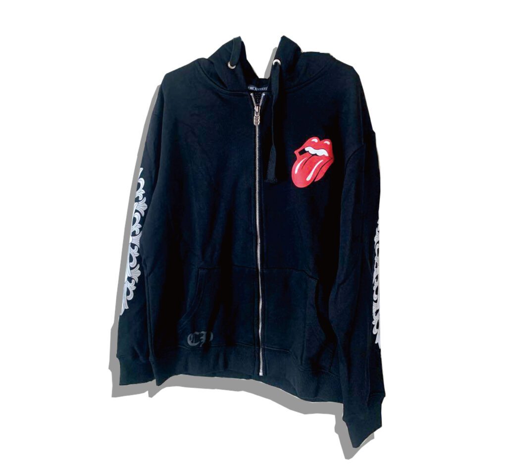 Chrome hearts Rolling Stones Zip up Hoodie Front