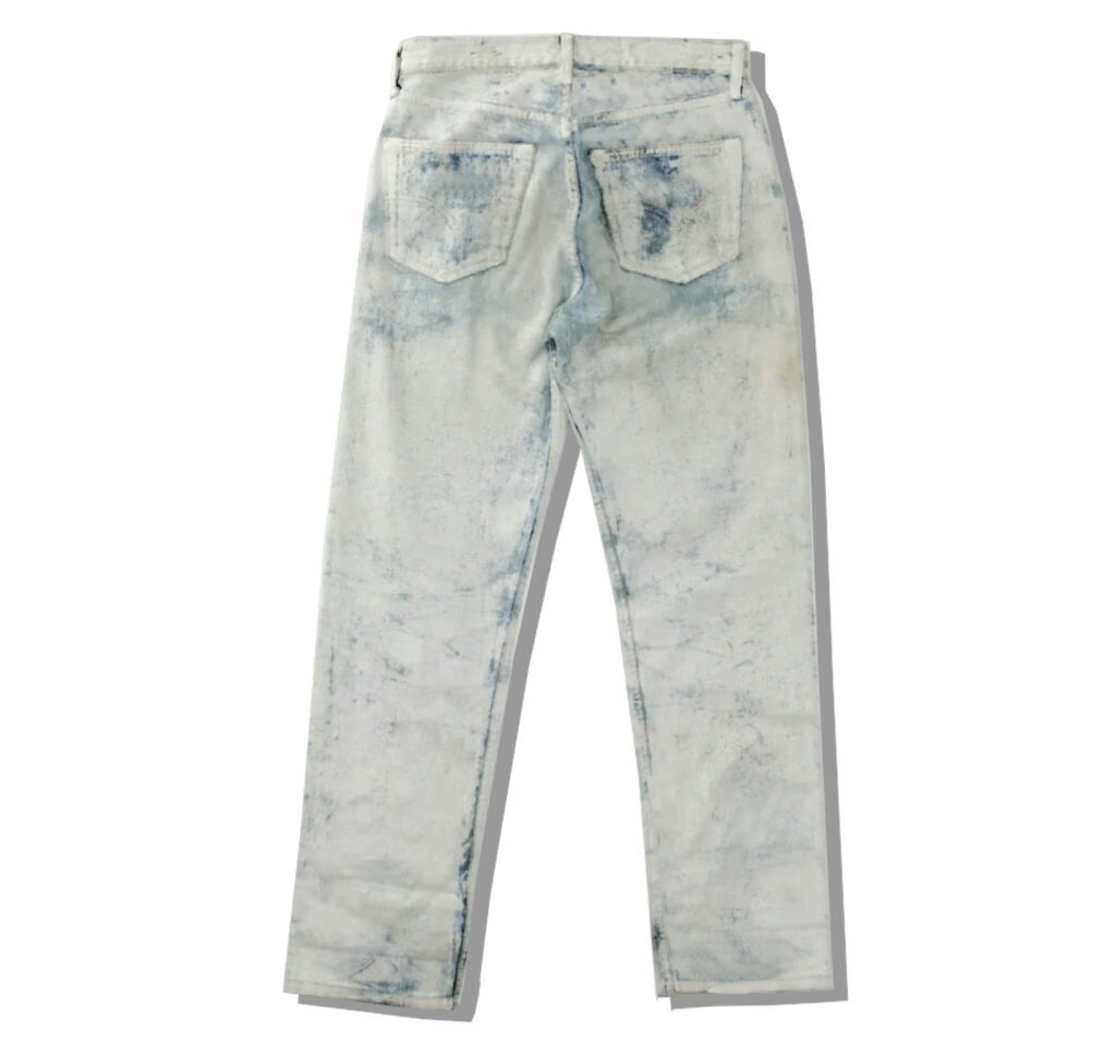 Maison Martin Margiela 0 Painted White Denim Pants Back