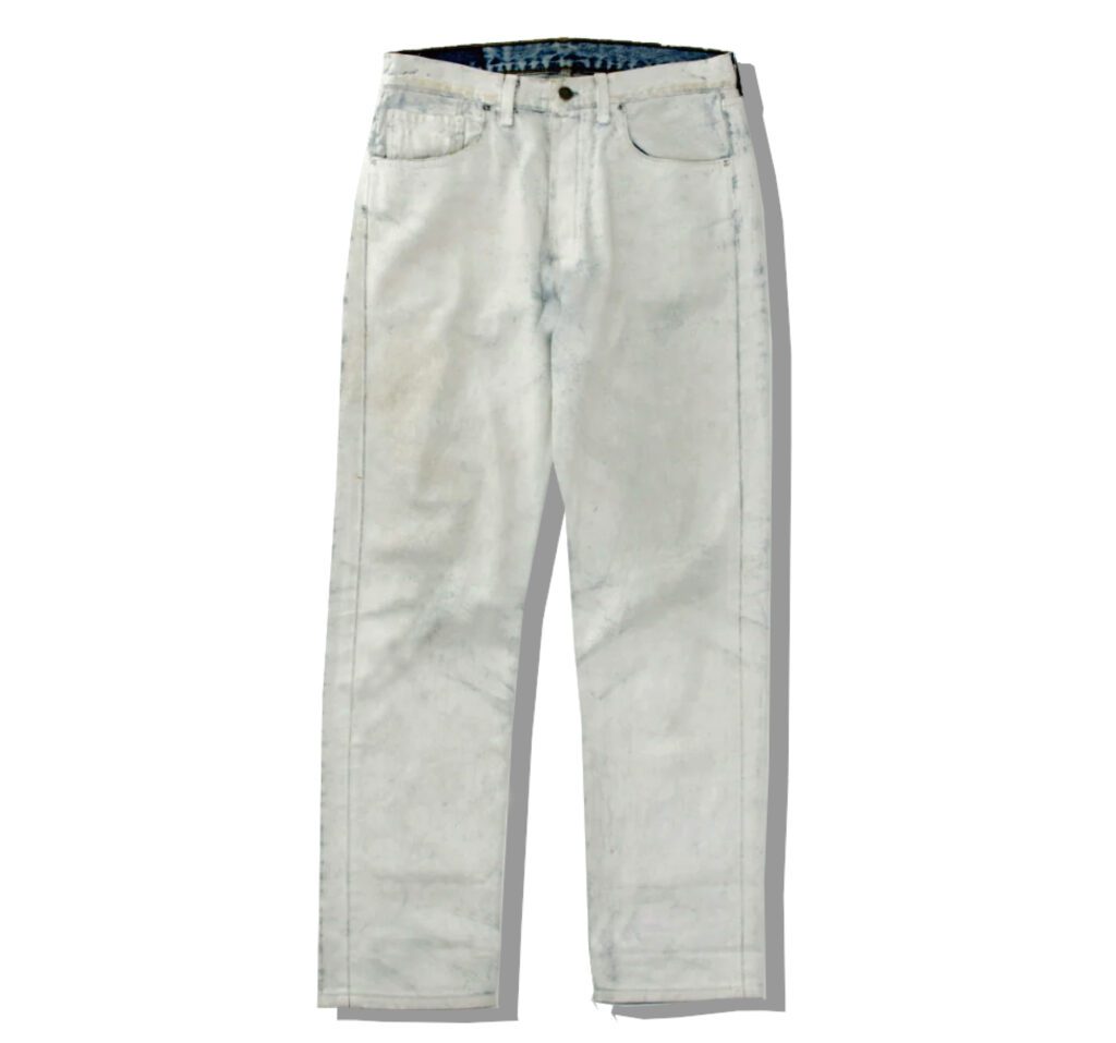Maison Martin Margiela 0 Painted White Denim Pants Front