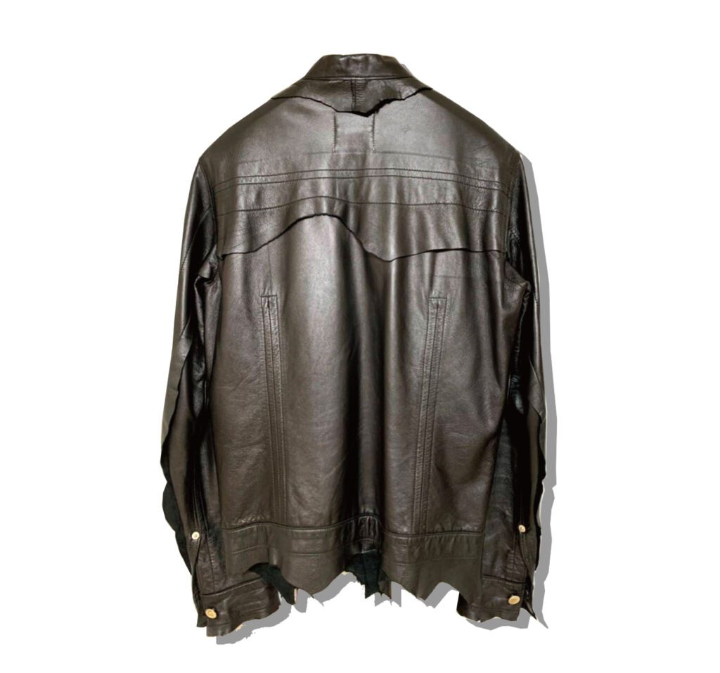 TAKAHIROMIYASHITA The Soloist rough out Leather Jacket Back