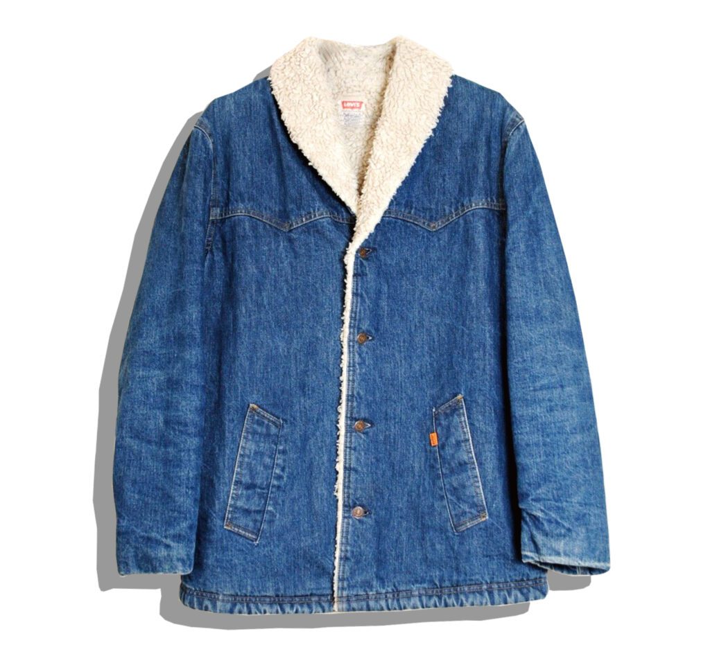 Levi's Shawl collar sherpa denim coat 1990s Front