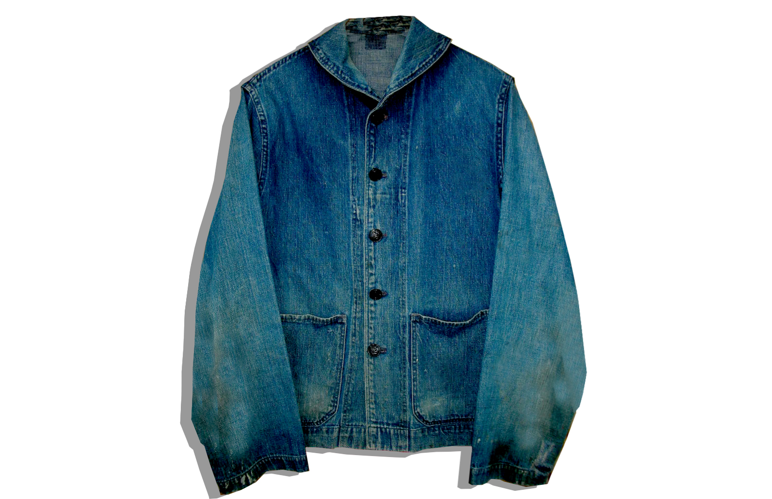 US NAVY Denim Shawl collar Jacket 1940s