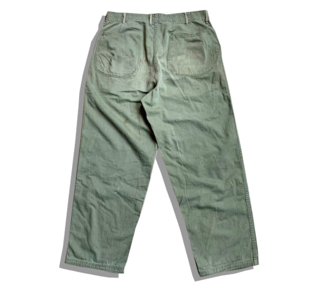 US.NAVY N-3 HBT trousers Back 1940s