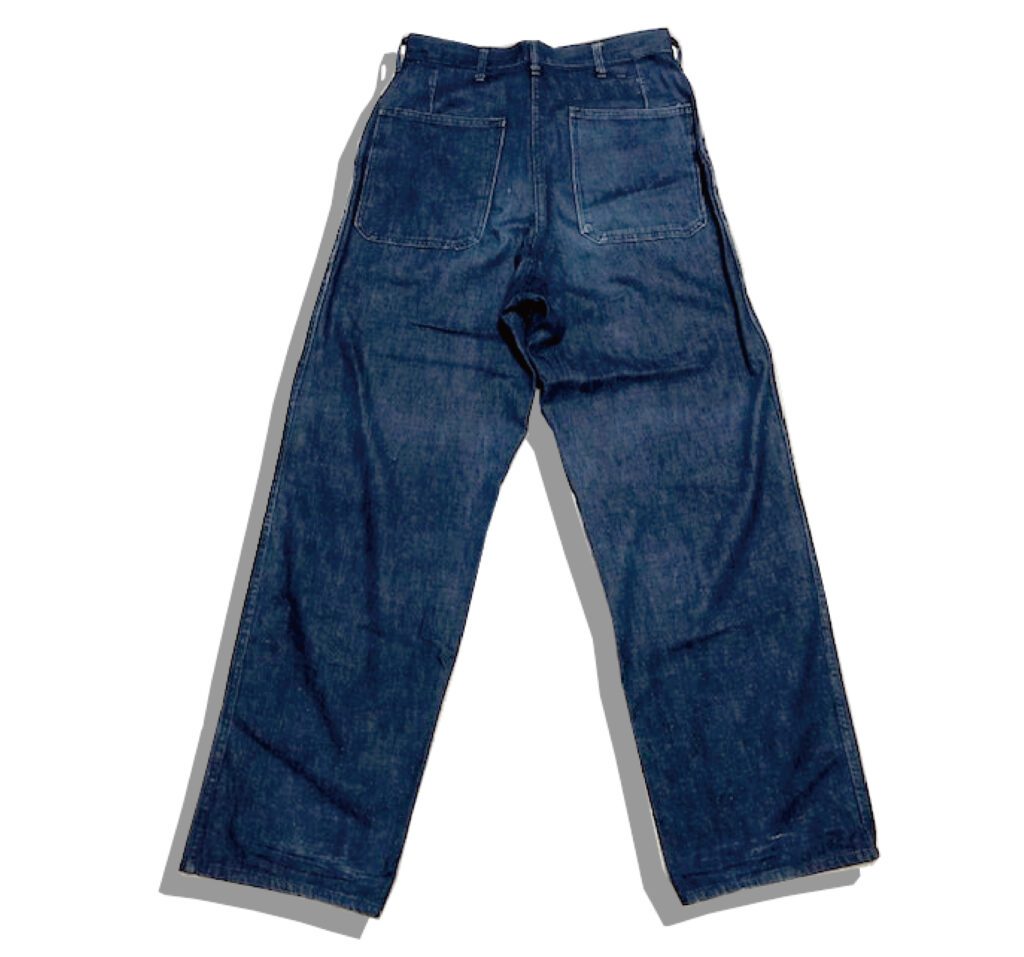 US NAVY Denim Baker Pants 1940s Back