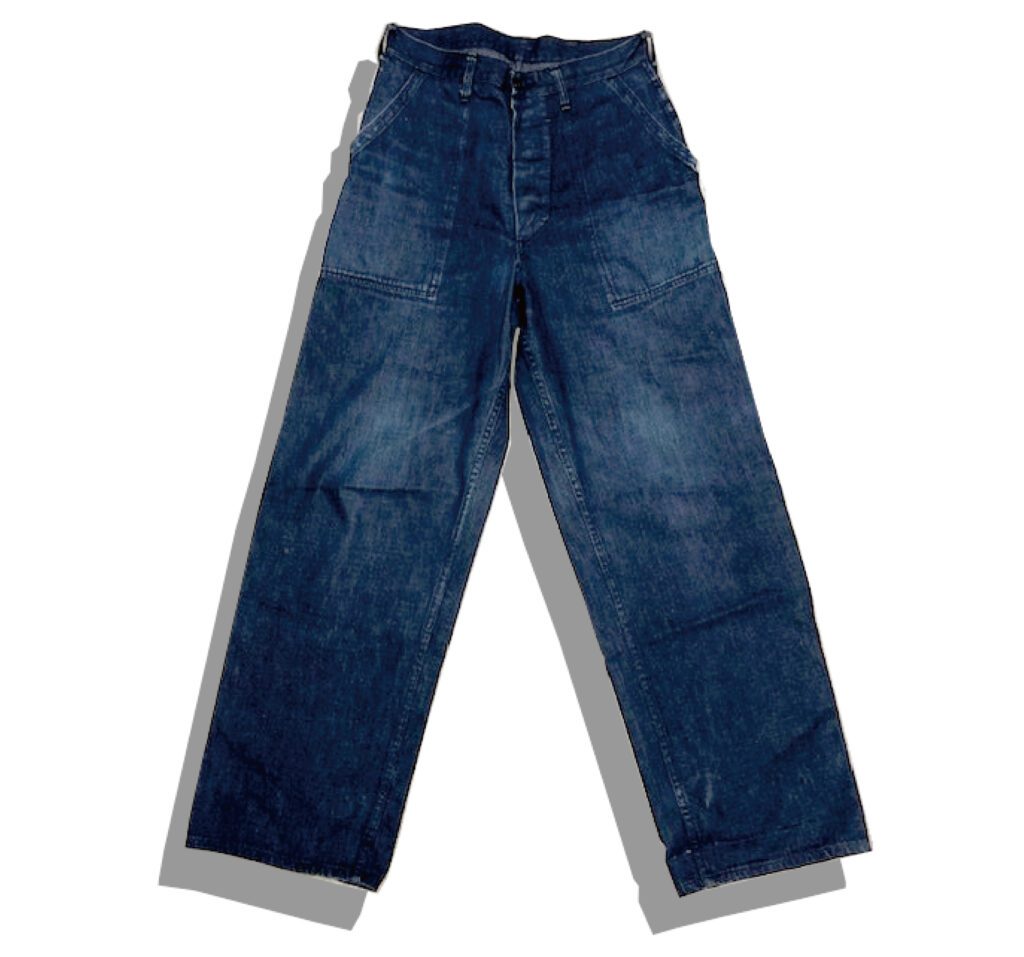 US NAVY Denim Baker Pants 1940s Front