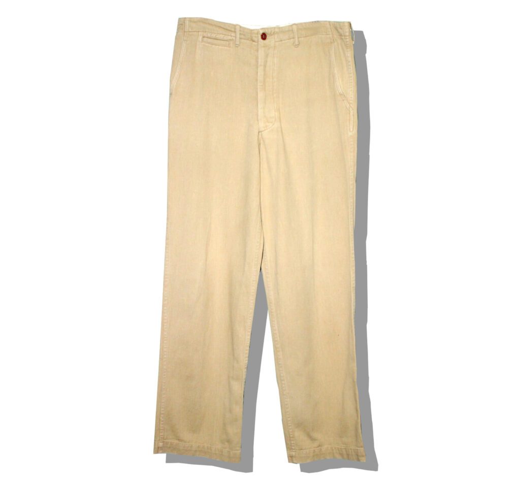 US ARMY M-45 Khaki Chino Trousers Front