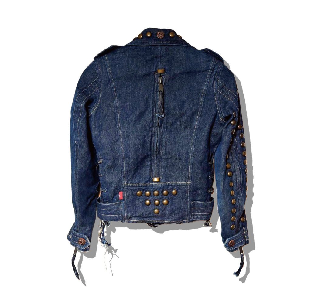 Levi's Red Punk Stadium Decoration Denim Rider Jacket 2004AW Back