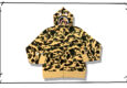 BBape 1st yellow Camo Shark Hoodie zipup Front