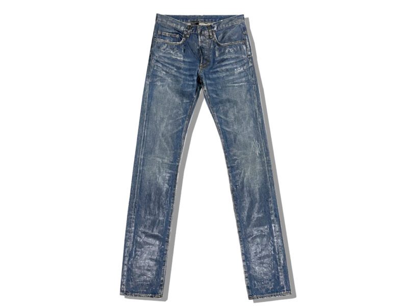 Dior Homme Luster Silicone Coated Denim Pants 2003AW