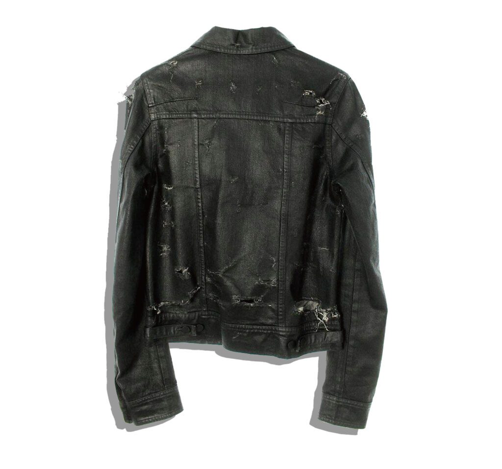 Dior Homme Destroyed Coating Denim Jacket Back 2004SS