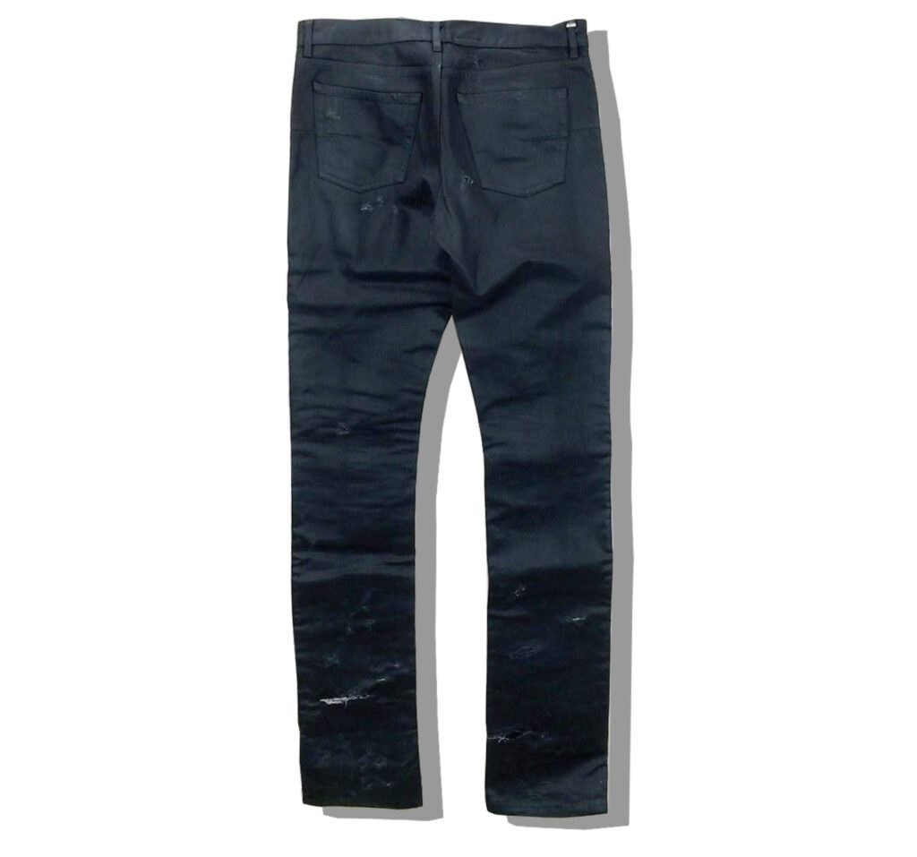 Dior Homme Destroyed Coating Denim Pants 2004SS STRIP Back