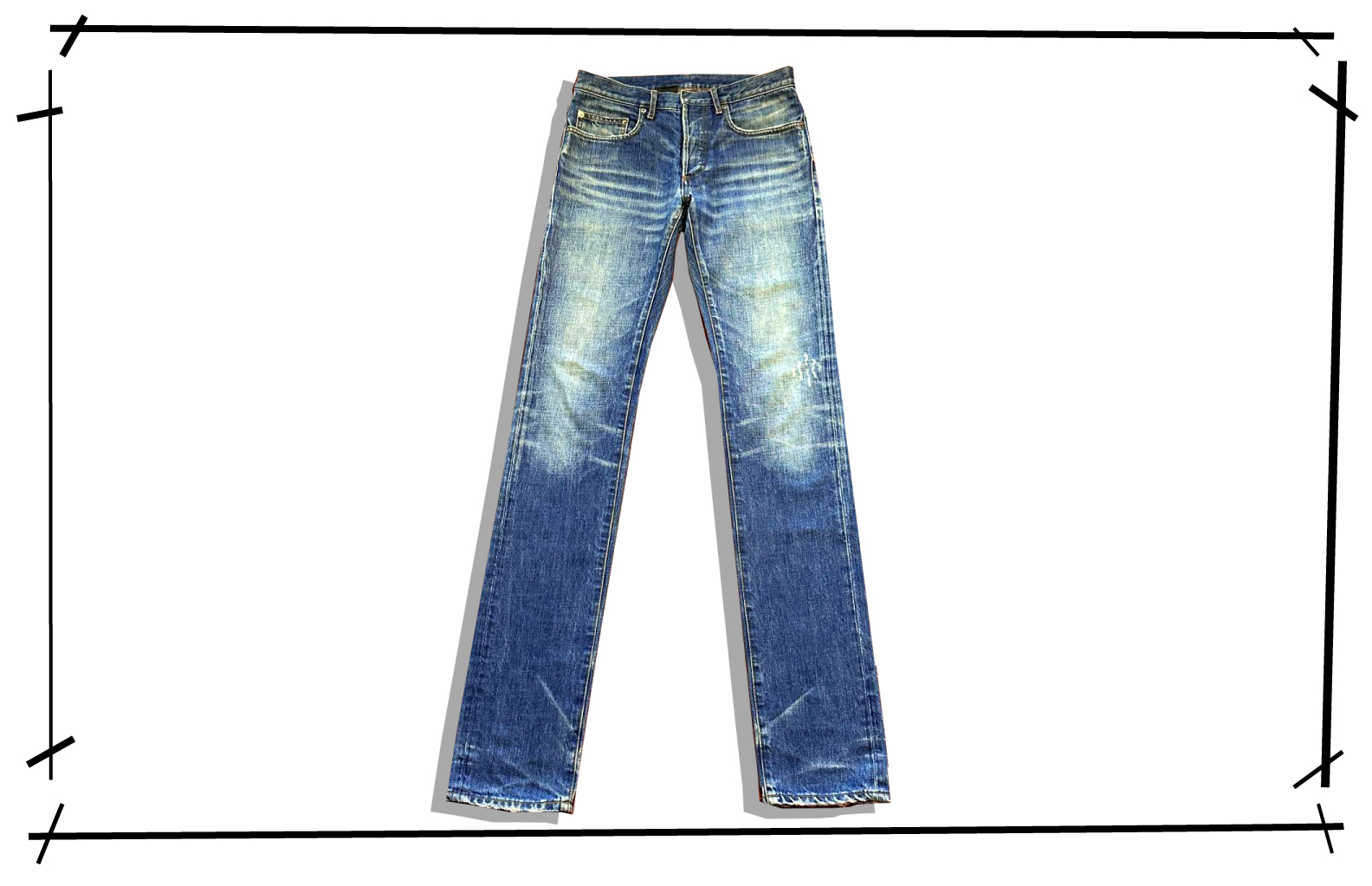 Dior homme nail mark damage Denim Pants 2006SS 6EH1011522 Denim Pants 2006SS 6EH1011522