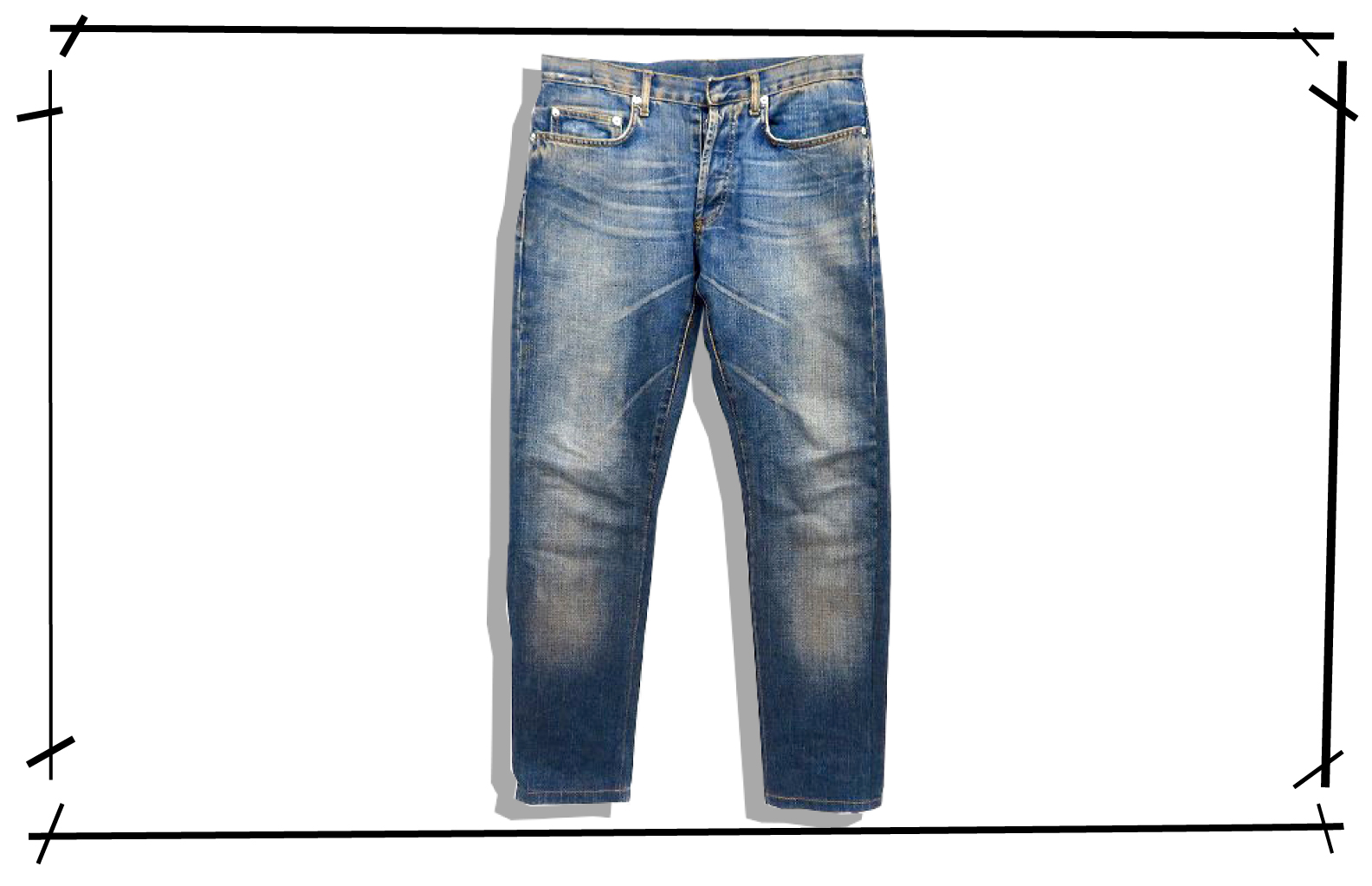 Dior homme red rust Denim Pants 2005AW 5hh1011220