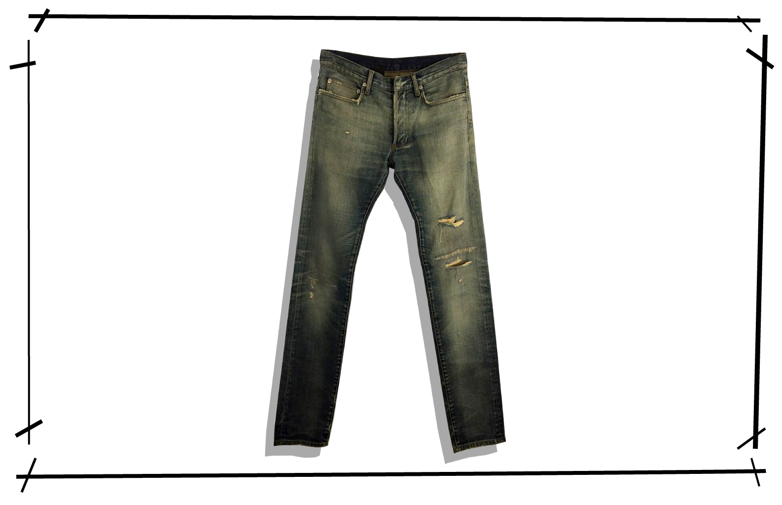 dior homme under my car denim pants 7E3110610197