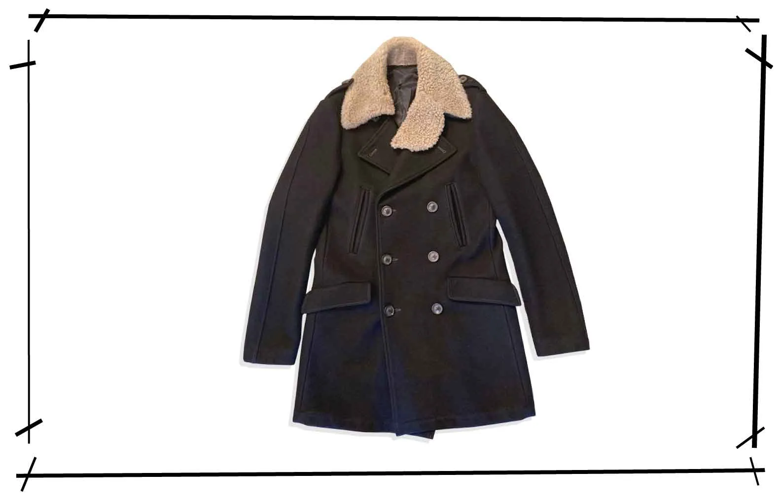 Maison Martin Margiela Boa Black PEacoat 2006AW