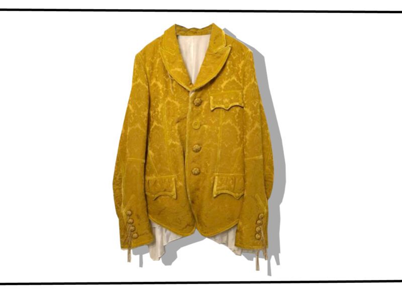 NUMBER (N)INE Curtain jacquard jacket Yellow 2009AW