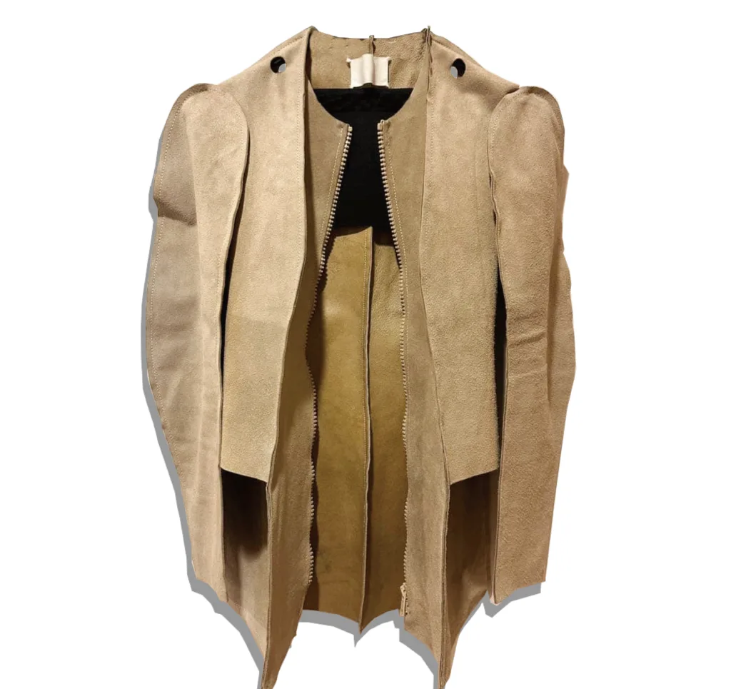 Maison Martin Margiela Beige Flat Garment Jacket Suede 1998SS Front