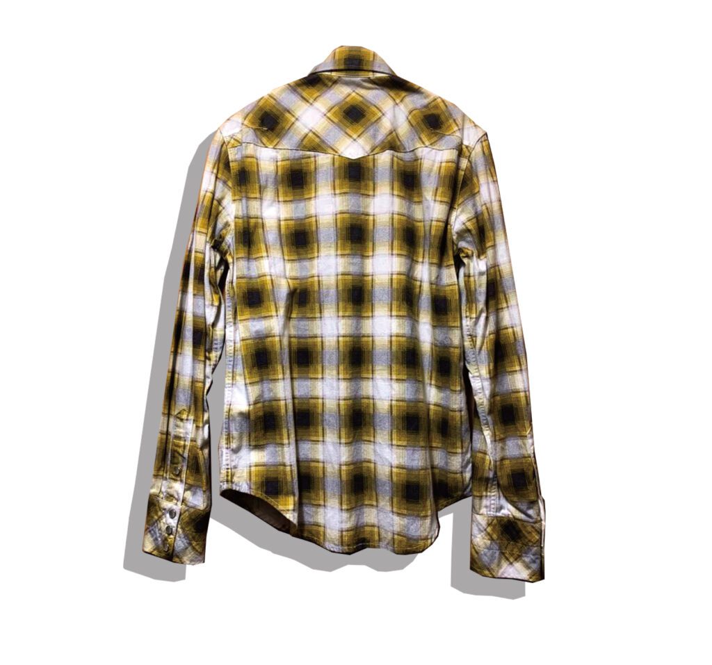 NUMBER (N)INE Yellow Check Shirt 2009AW A CLOSED FEELING Back