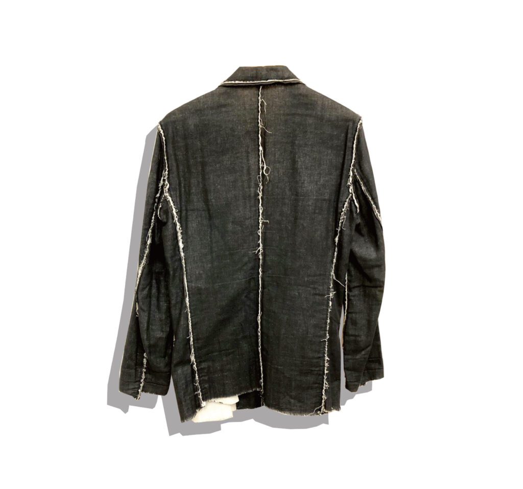 NUMBER (N)INE cut-off Tailed jacket Black Time 2001 Spring Summer Back