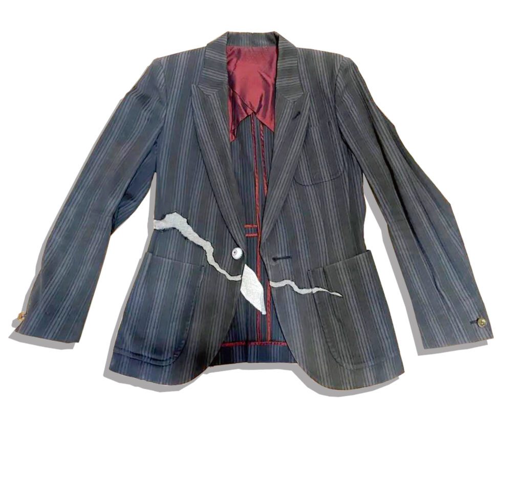 UNDERCOVER 2005SS But Beautiful II Crack Tailored jacket Front