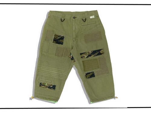 1584-1023 UNDERCOVER 2001SS CROPPED ARMY-PANTS (NUHAS-0200) Front