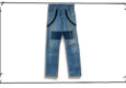 UNDERCOVER suspender denim pants 2001 Spring Summer Front