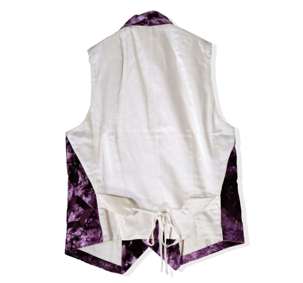 NUMBER (N)INE Velour Vest Puple 2009SS LONESOME HEROES Back