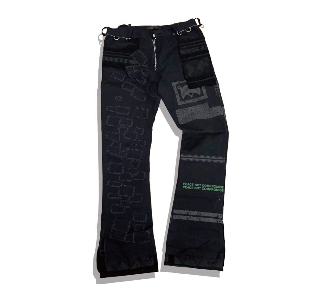 UNDERCOVER Crust Denim Pants Black SCAB 2003 Spring Summer Front