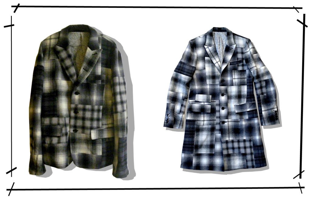 Number Nine Patchwork Check outer 2007AW Series